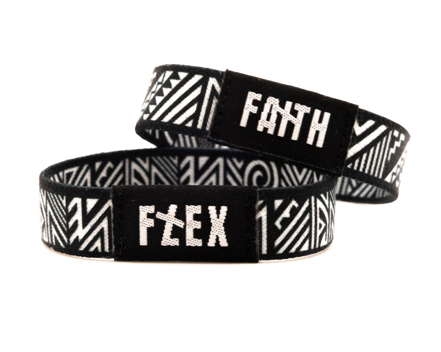 BLACK TRIBAL - REVERSIBLE NFC BRACELET