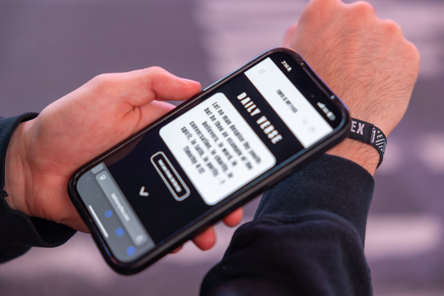 CLASSIC BLACK  - REVERSIBLE NFC BRACELET